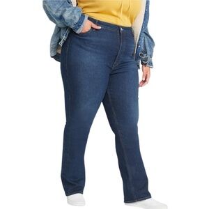 NWT Old Navy Plus Sz 28 High-Waist Button-Fly Kicker Boot-Cut Jeans